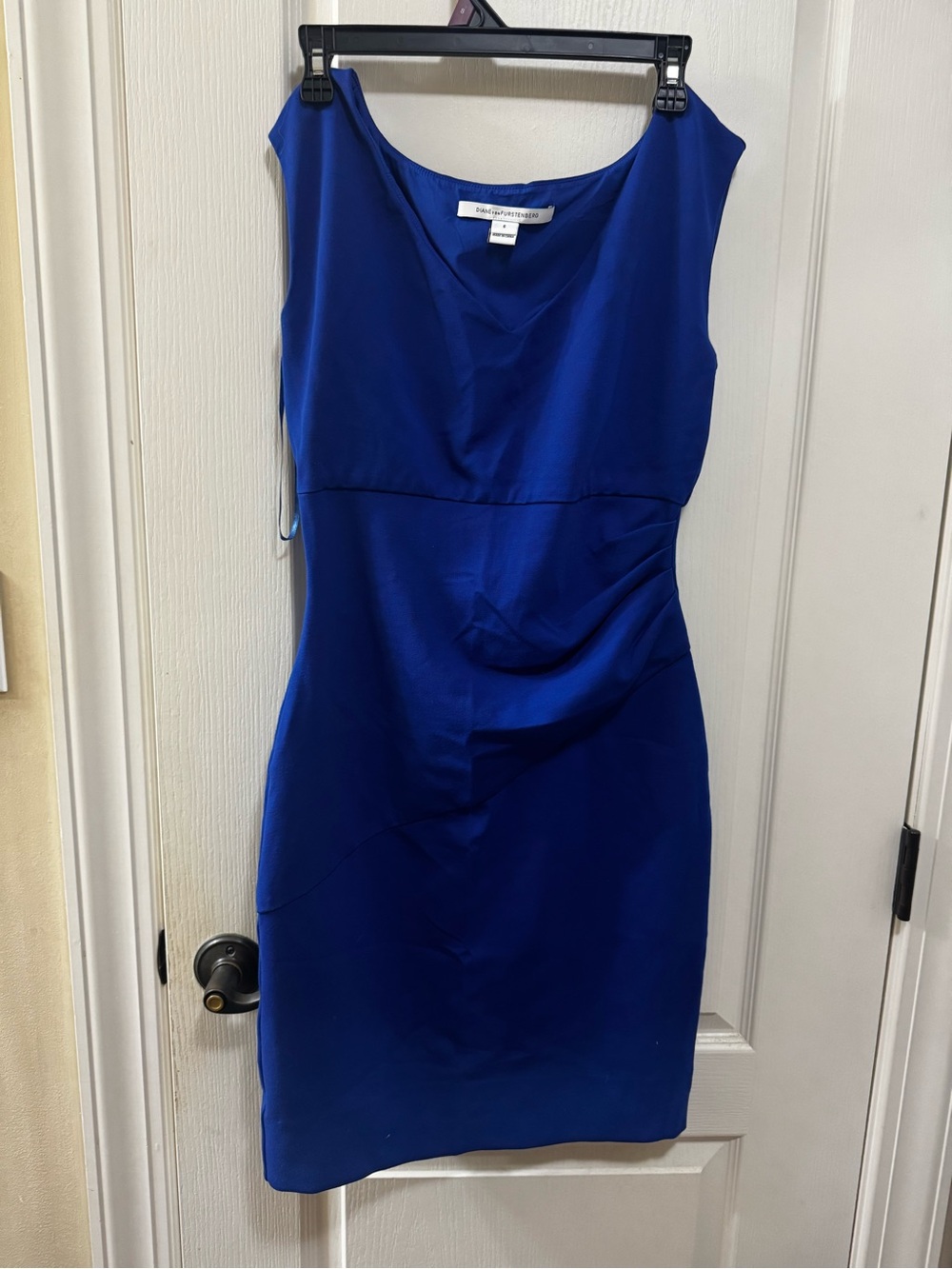 Diane Von Furstenberg Cobalt Blue Sleeveless Sheath Dress